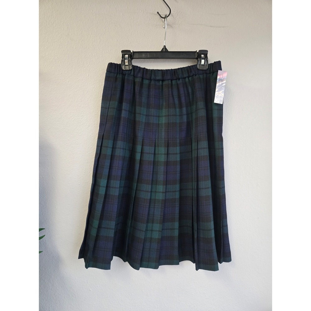 The Tog Shop Plaid Pleated Black Watch Tartan Midi Skirt 4P